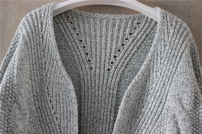 2015秋冬新風(fēng)尚 大麻花口袋粗線針織開衫，詮釋OL優(yōu)雅通勤風(fēng)